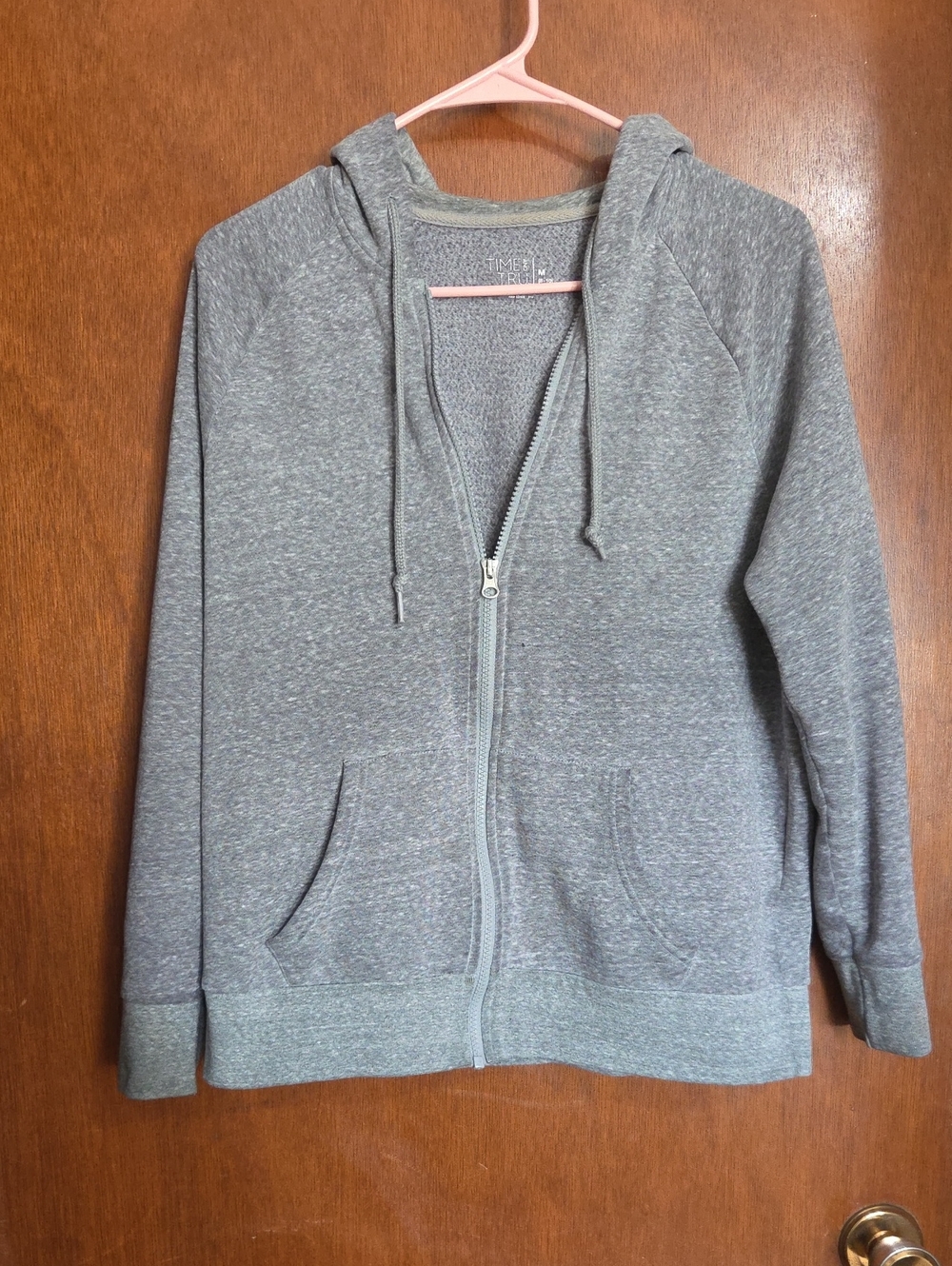 Gray Zip-Up Hoodie Jacket